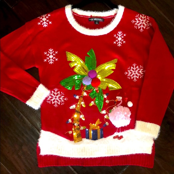 Ugly Christmas Sweater Tropical Palm 